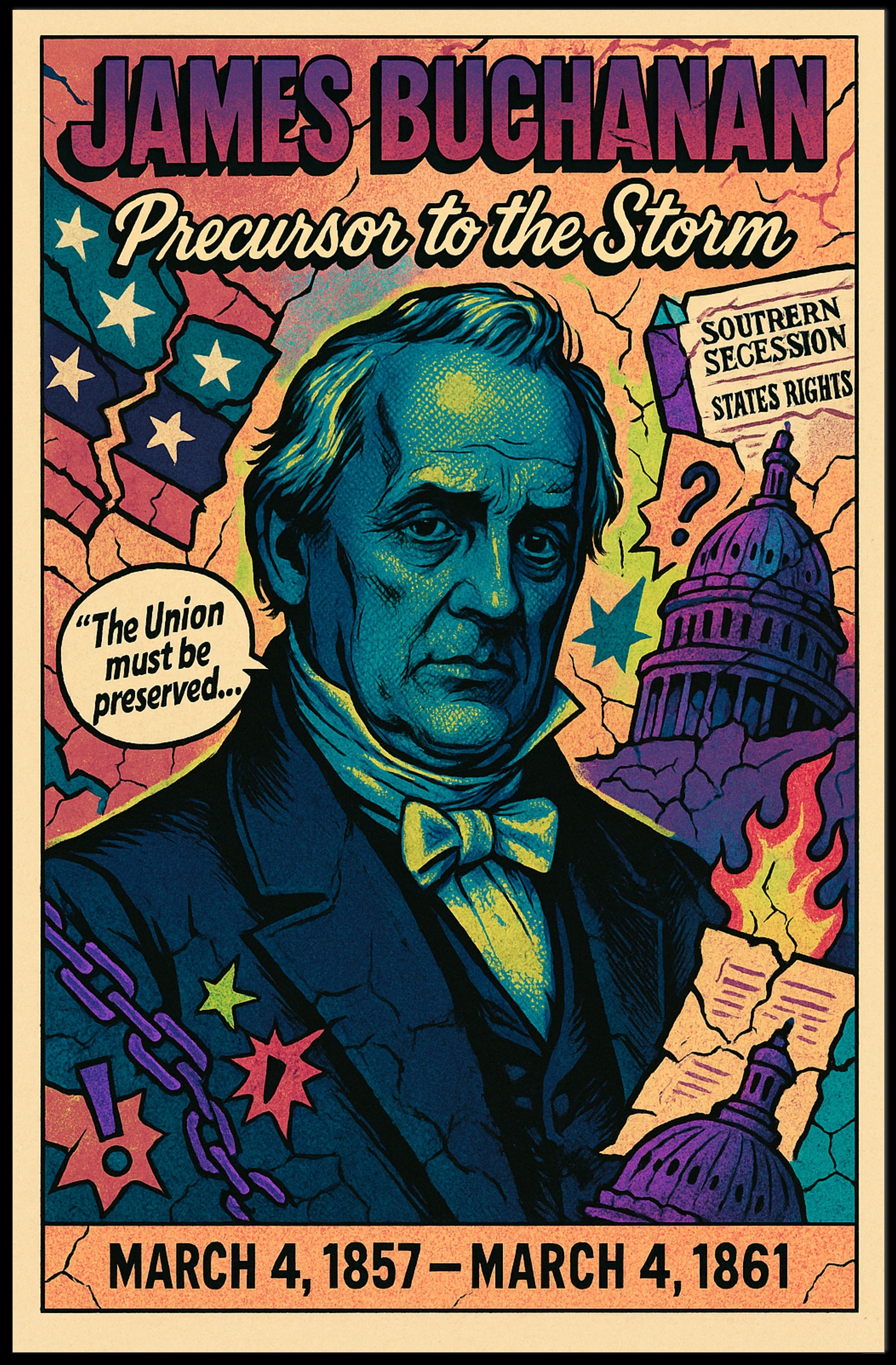James Buchanan Precursor to the Storm Poster PosterGoat