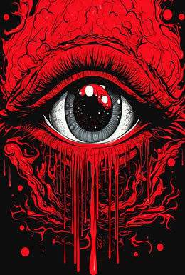 Surreal Eye and Abstract Forms Art Poster