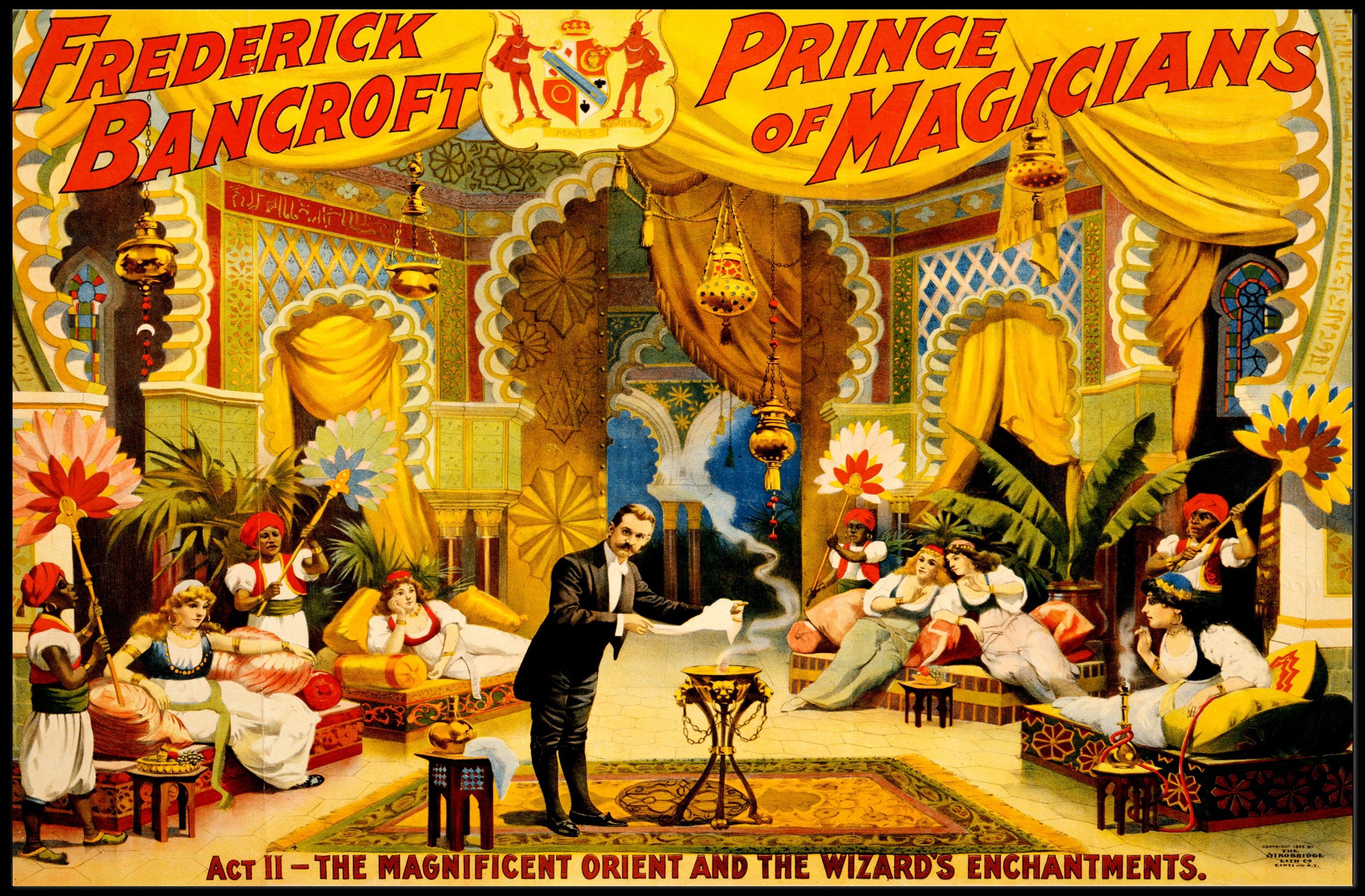 Frederick Bancroft's Oriental Magic Show Cultural Heritage Poster