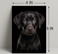 Portrait Of A Black Labrador Puppy Poster PosterGoat