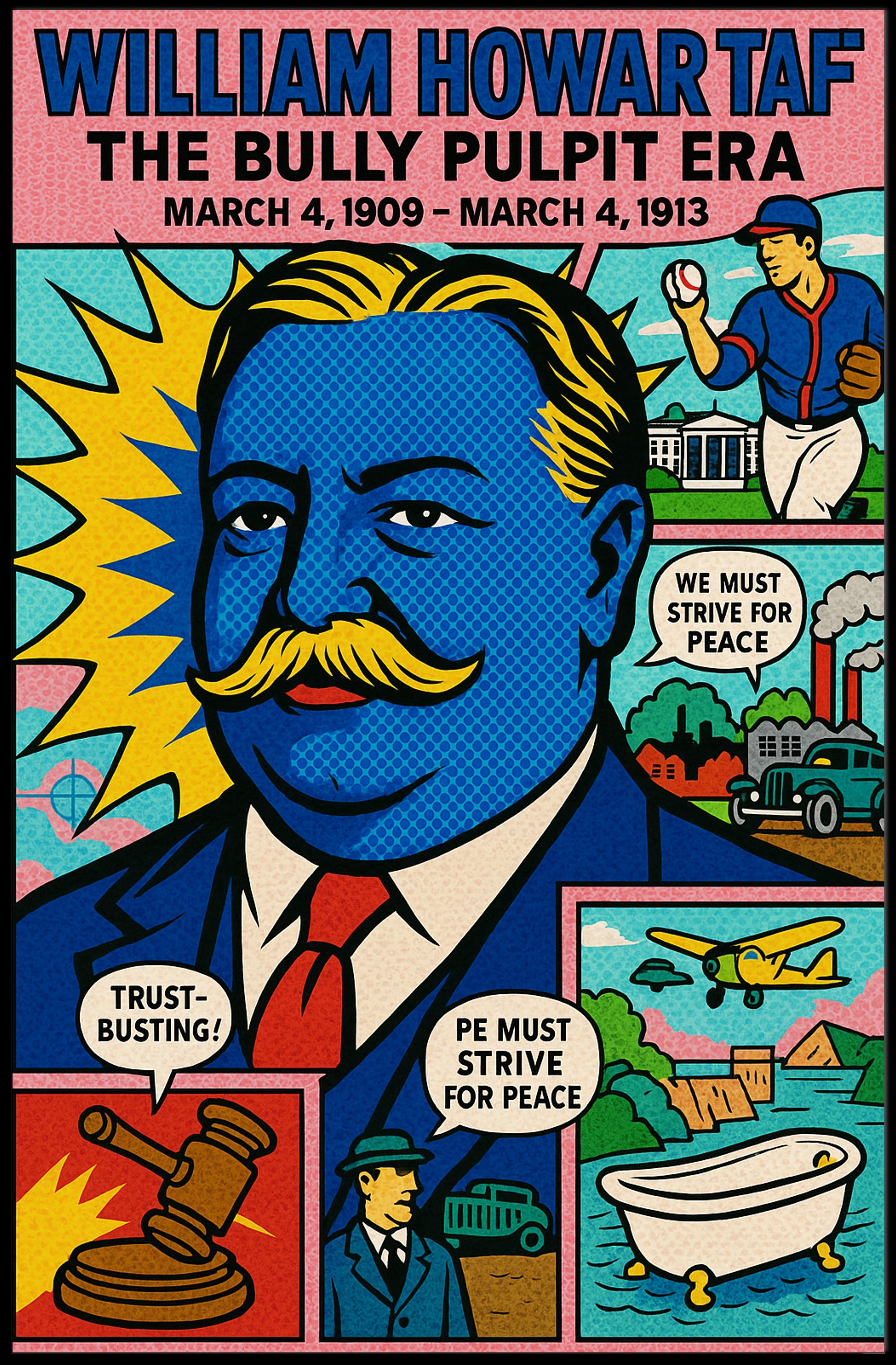 William Howard Taft The Bully Pulpit Era Poster PosterGoat
