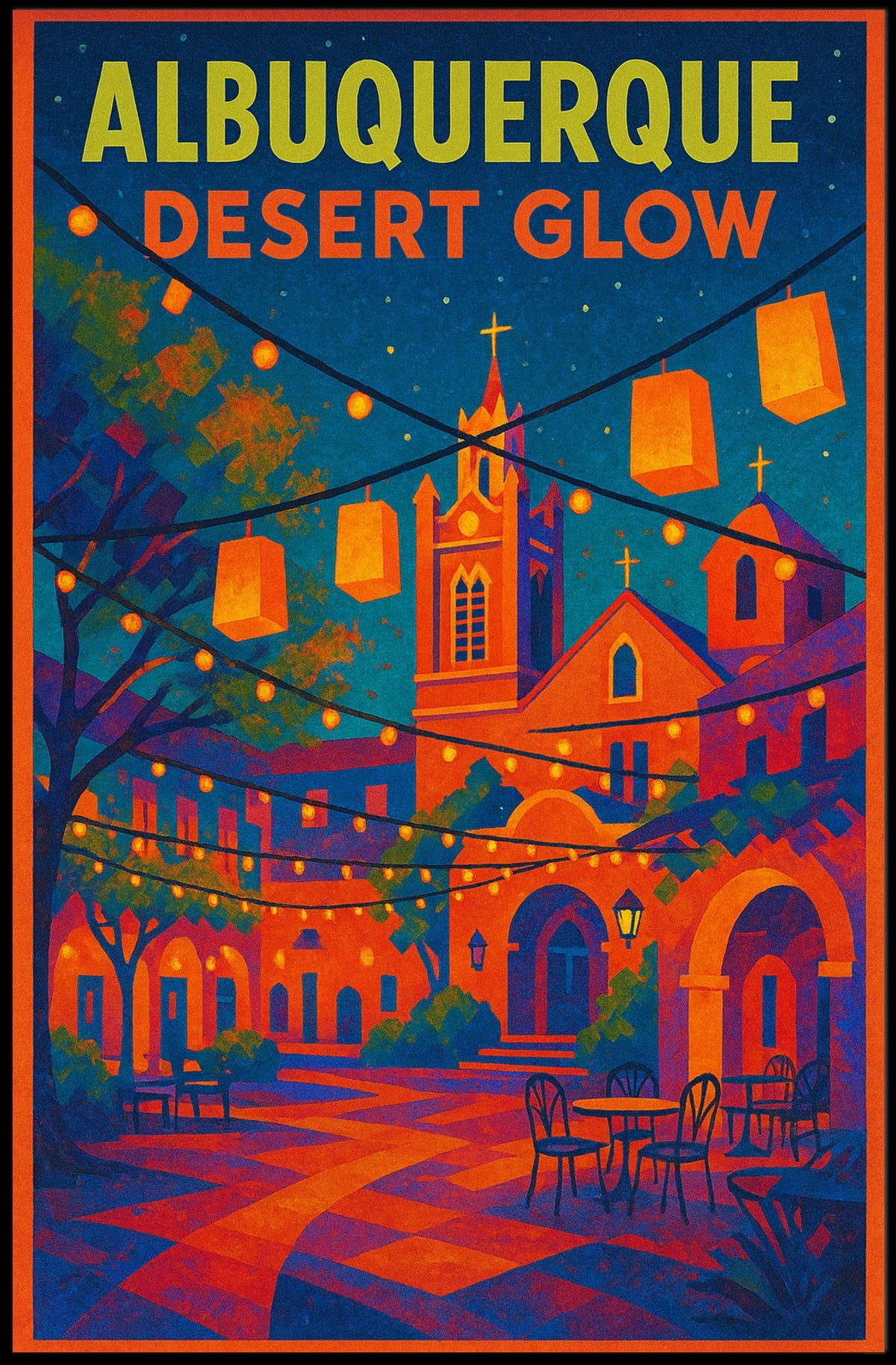Albuquerque Desert Glow Poster