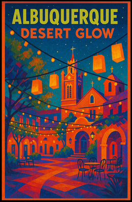 Albuquerque Desert Glow Poster
