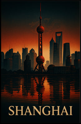 Shanghai Skyline Poster