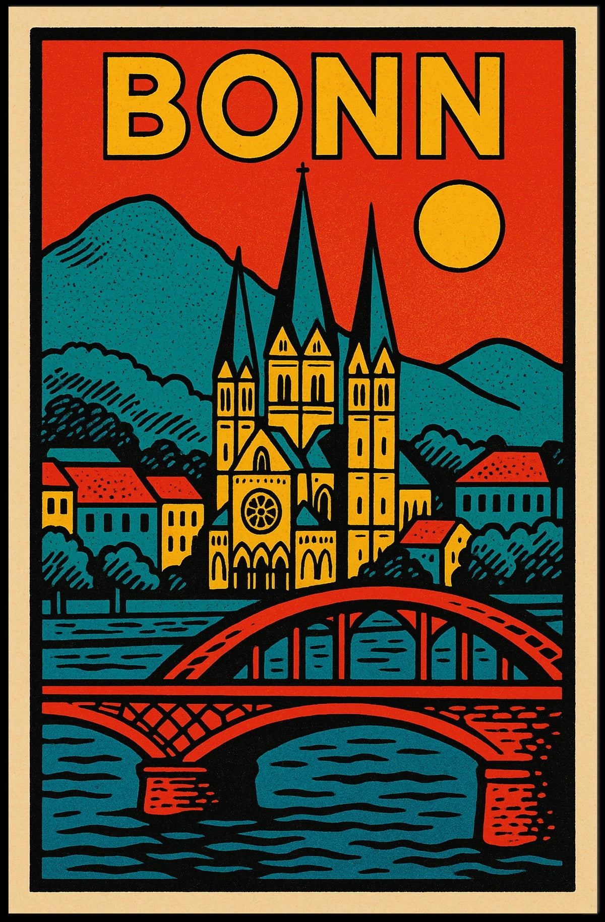 Bonn Cityscape Poster