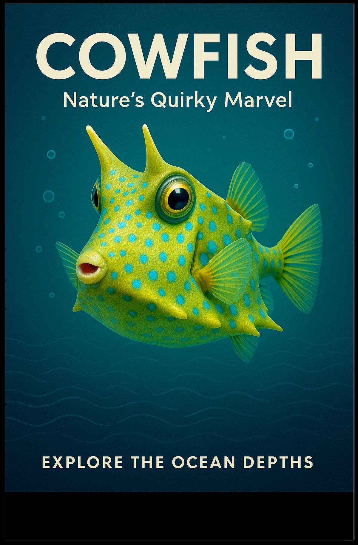 Cowfish NatureS Quirky Marvel Poster