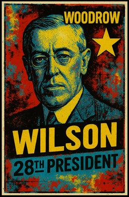 Woodrow Wilson 28th President of the United States Graffiti Pop Art Poster