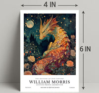 Artistic Dragon and Roses: 19th Century Heritage Poster