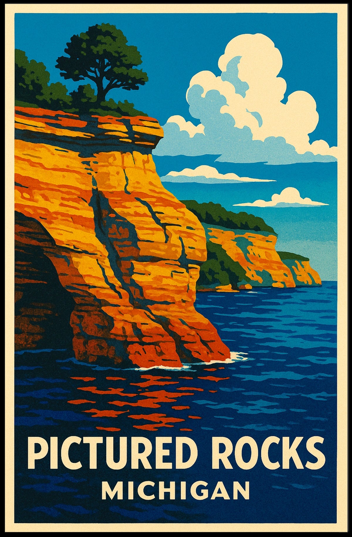 Pictured Rocks, Michigan Poster