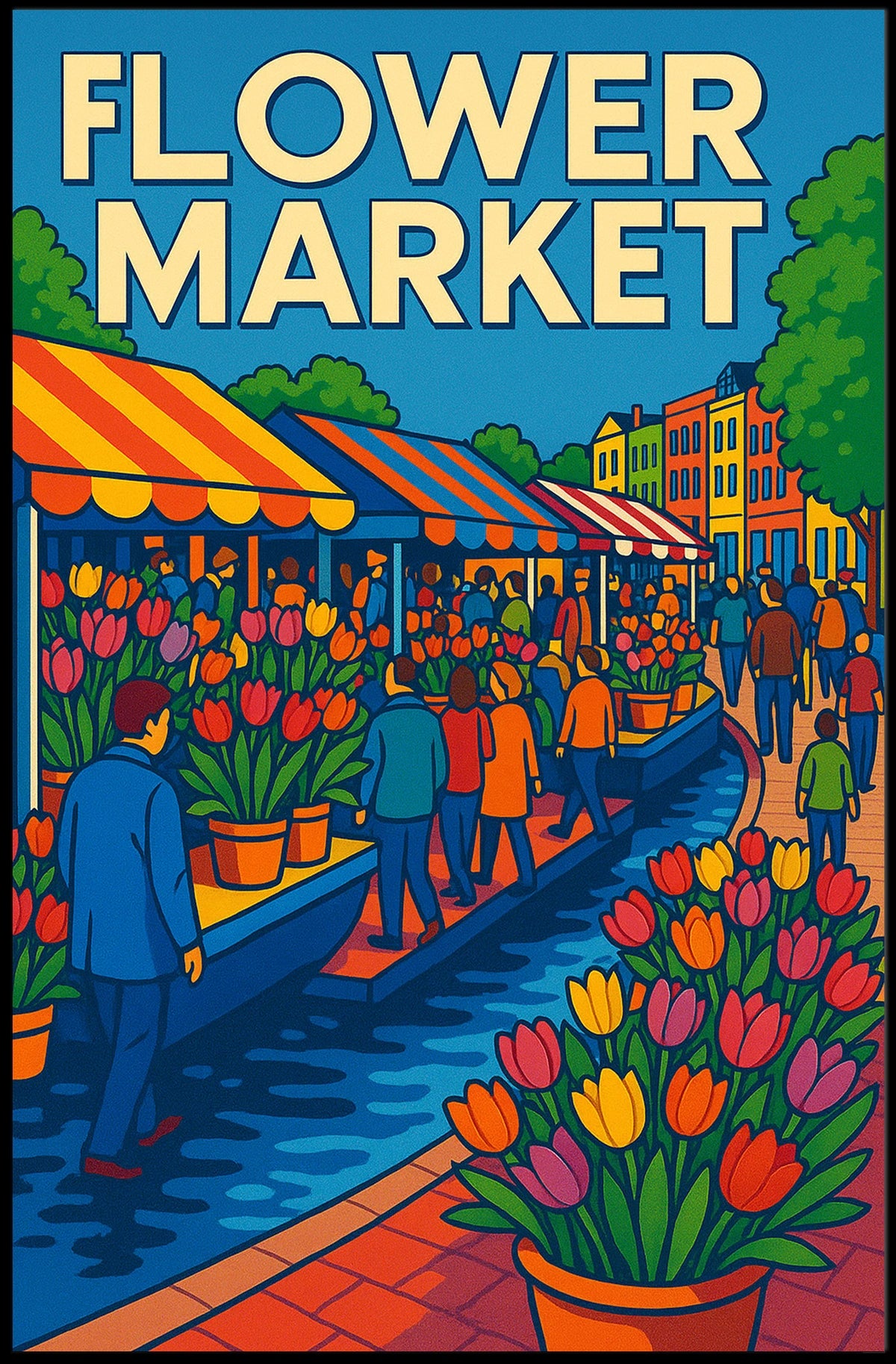 Flower Market Extravaganza Poster