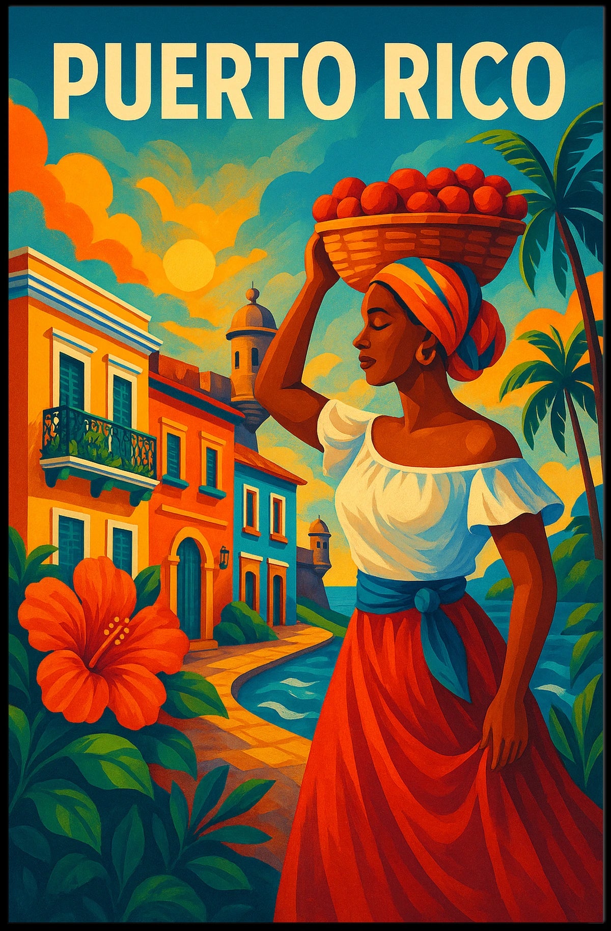 Puerto Rico Vibrant Heritage Poster