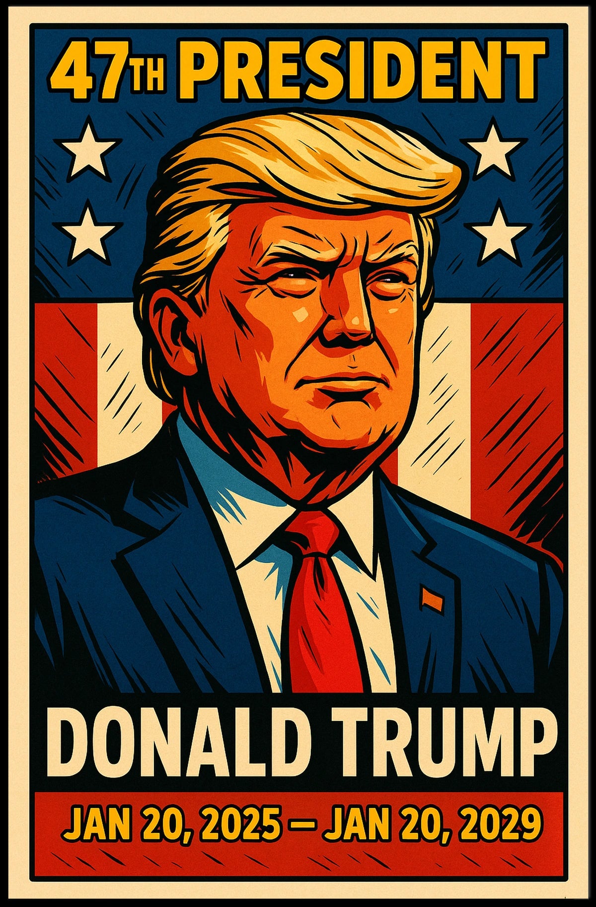 Trump Champion Liberty Patriotic Pop Art Poster