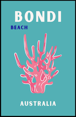 BONDI BEACH AUSTRALIA Tropical Vibes Travel Poster PosterGoat