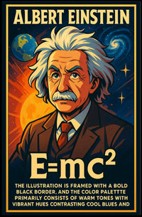 Einstein Scenic EMC2 Portrait Study Poster