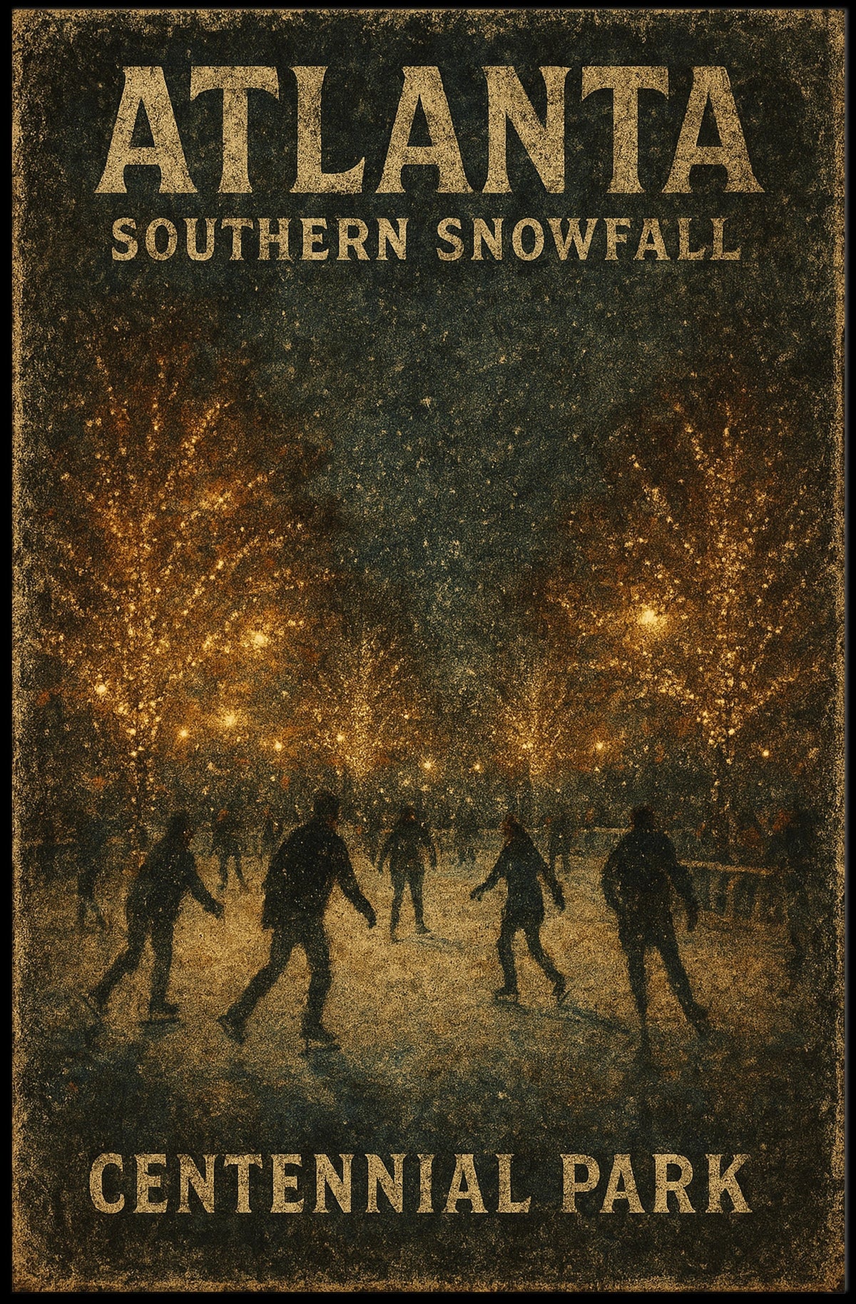 Atlanta Southern Snowfall Poster