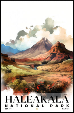 Haleakala? Watercolor Wall Art Poster