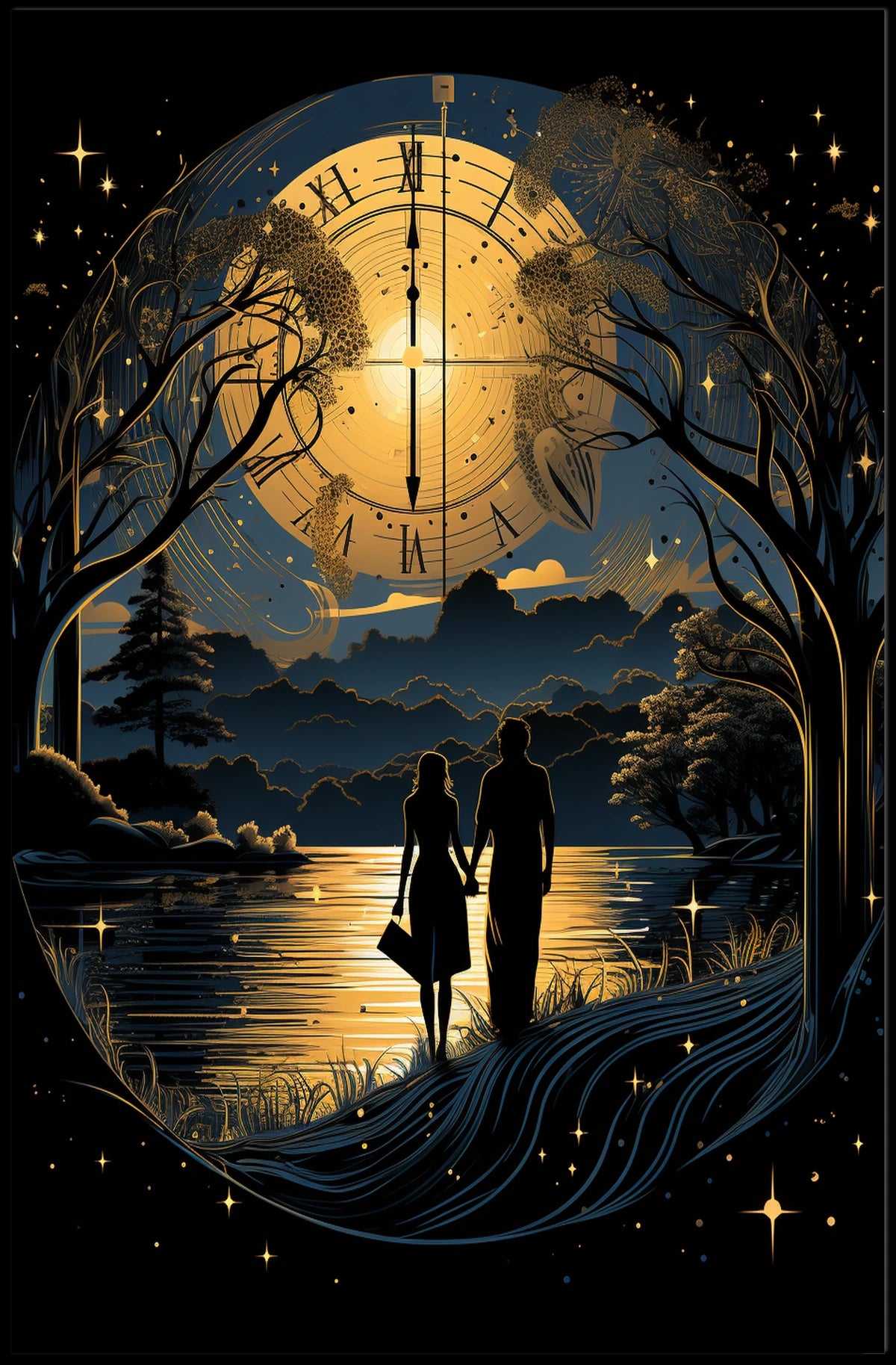 Romantic Cosmic Illusionary Fantasy Art Poster