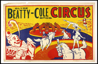 Clyde Beatty-Cole Circus Extravaganza Poster