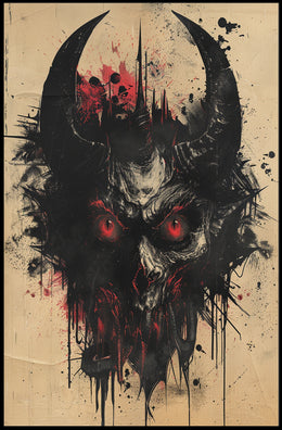 The Fiery Gaze Art Poster for Home Decor and Aesthetic Room Design PosterGoat