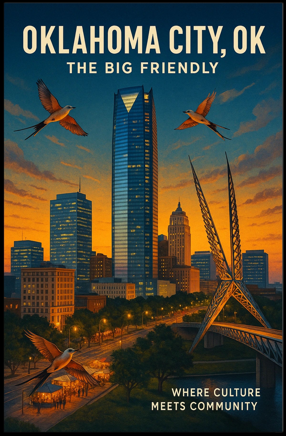 Oklahoma City The Big Friendly Poster