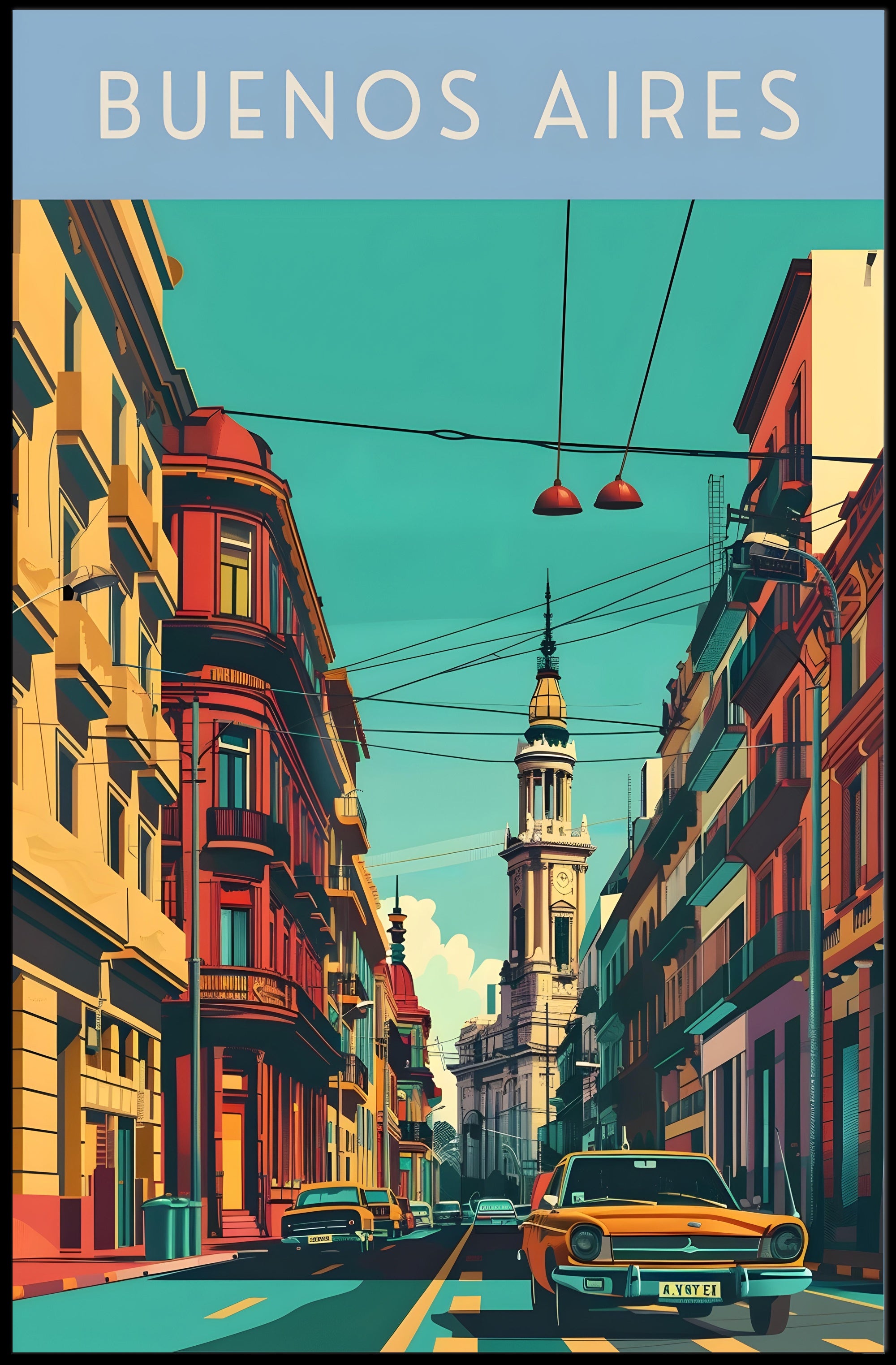 Buenos Aires Street Scene Poster