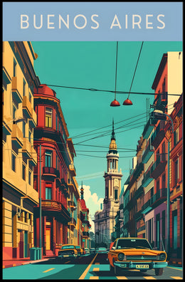 Buenos Aires Street Scene Poster