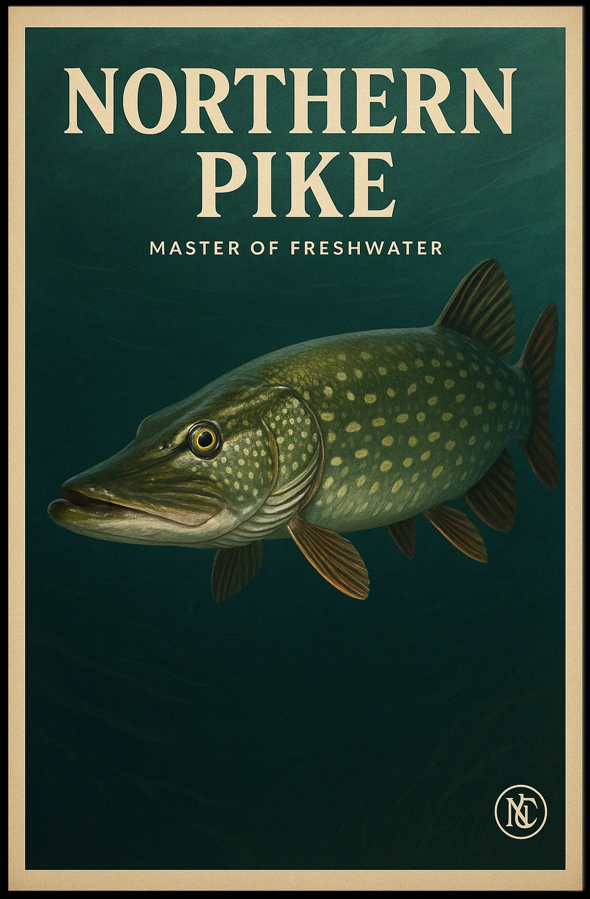 Northern Pike Master of Freshwater Poster