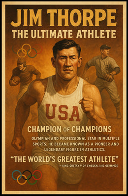 The Ultimate Athlete Tribute Jim Thorpe Poster