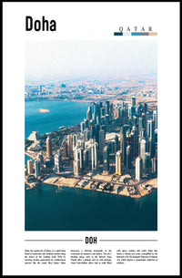 Doha Cityscape Vibrance: Modern Architecture and Culture Urban or Cityscape Poster PosterGoat