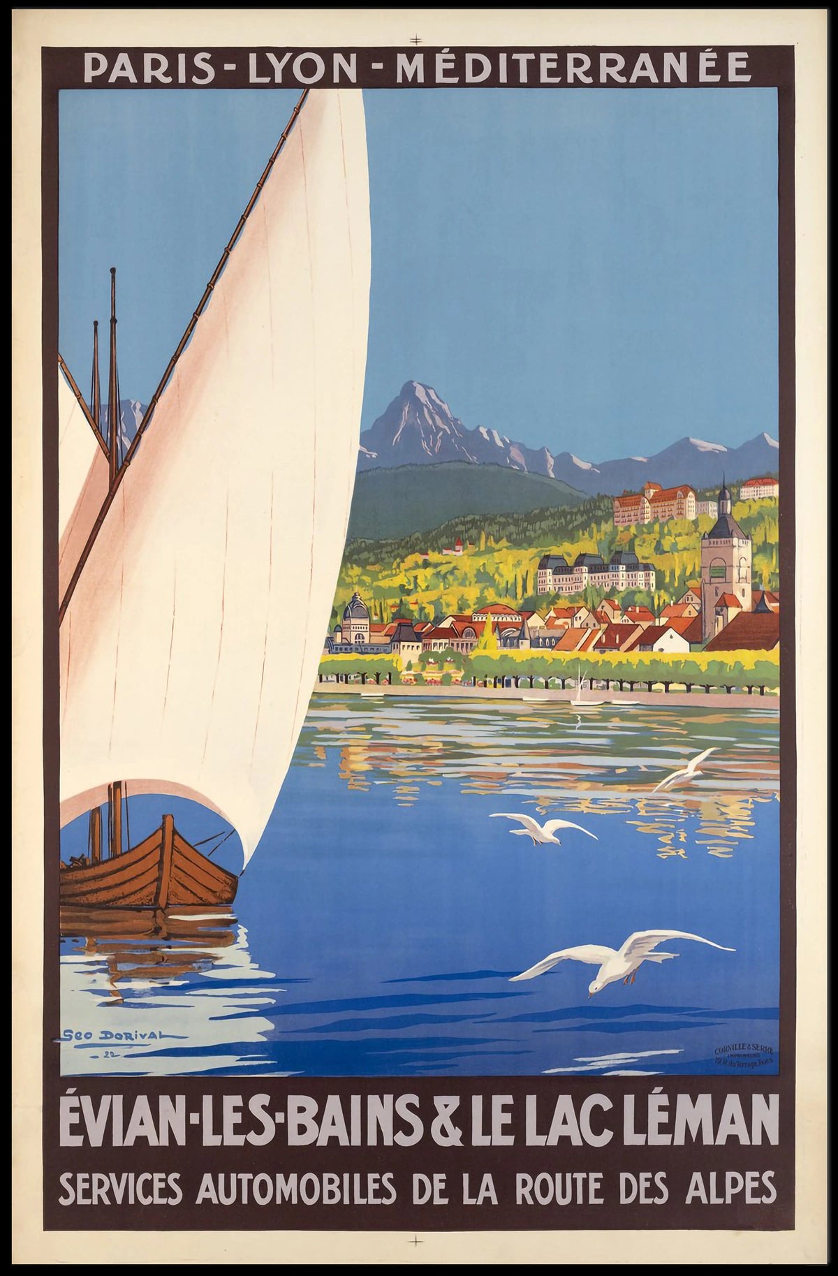 Evian-Les-Bains Le Lac Léman Travel Poster