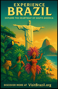 Brazil Culture and Nature Vibrant Dancers Wildlife Poster