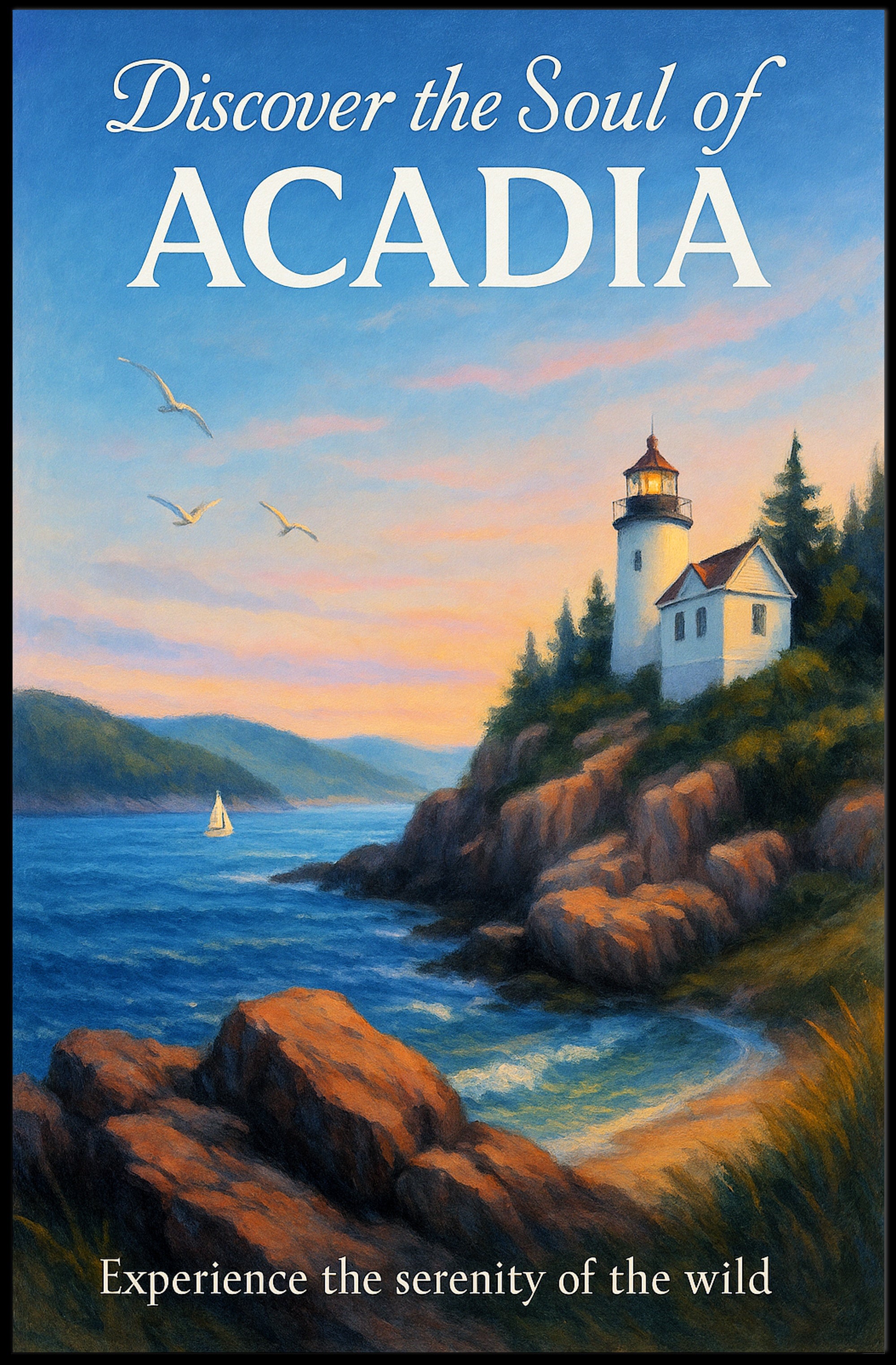 Discover the Soul of Acadia Poster