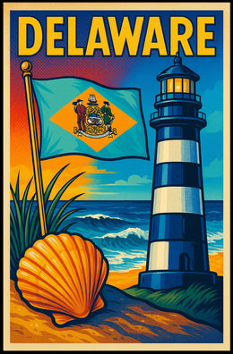 Delaware Coastal Charm Poster