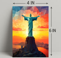 Christ The Redeemer At Sunset Poster
