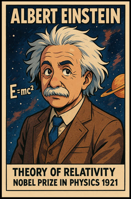 Einstein Relativity Inspiring Scenic Science Poster