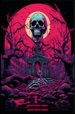 Eerie Skullscape Poster