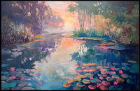 Serene Impressionistic Landscape Poster: Tranquil Water Scene