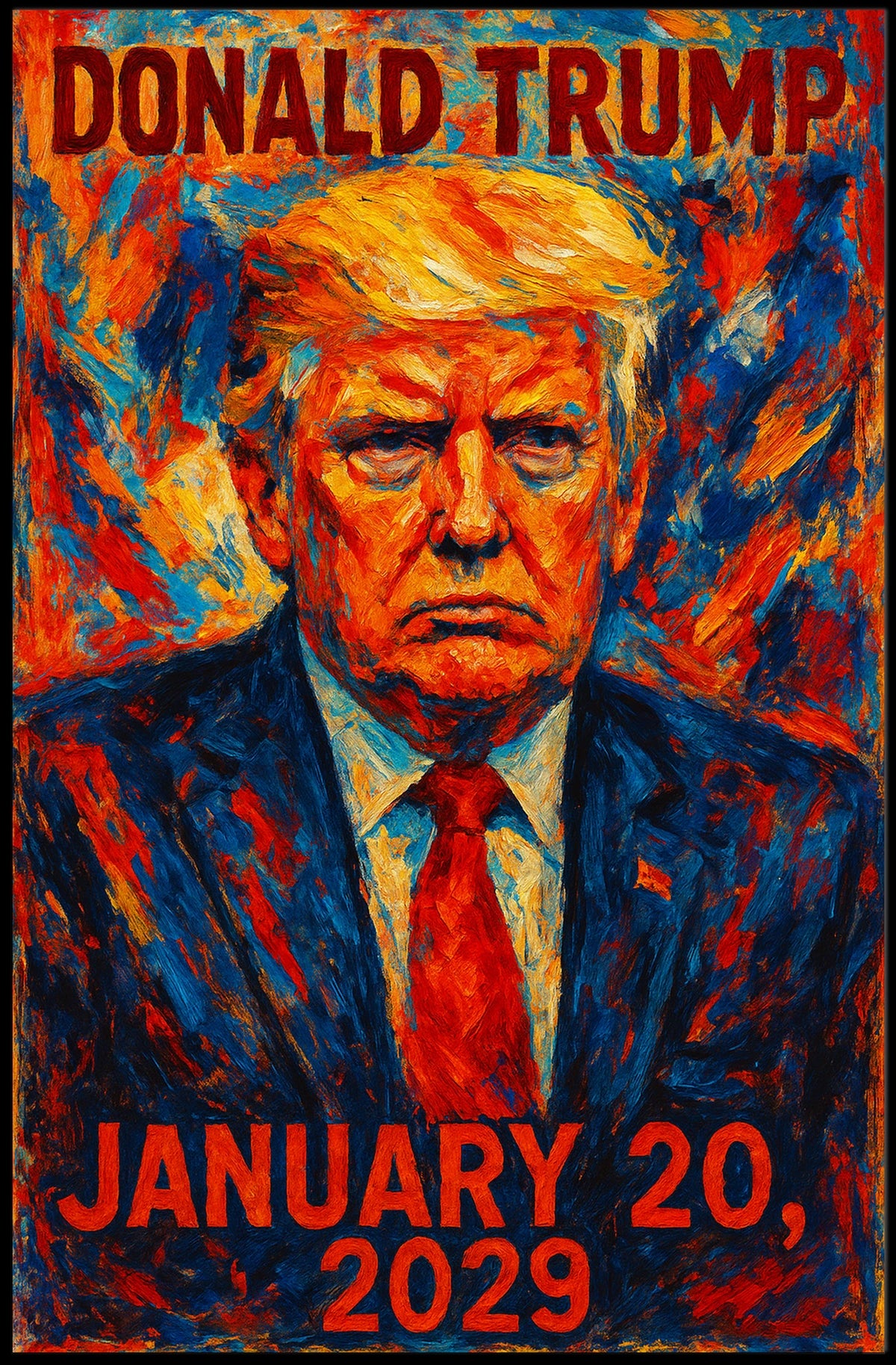 Donald Trump 47th President of the United States Glitch Hop Art Poster