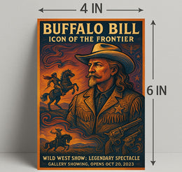 Buffalo Bill Wild West Adventure Vintage Cultural Poster