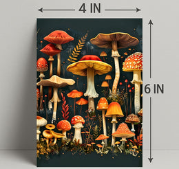 Enchanted Fungi Forest William Morris Art Poster