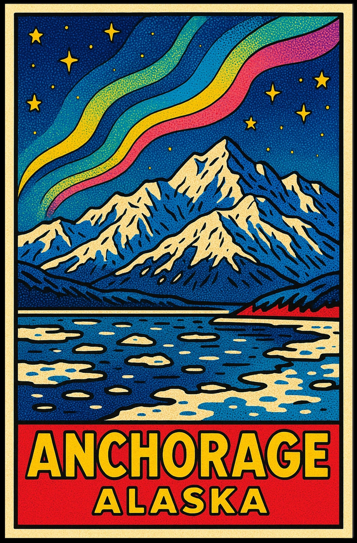 Anchorage, Alaska A Vibrant Landscape Poster