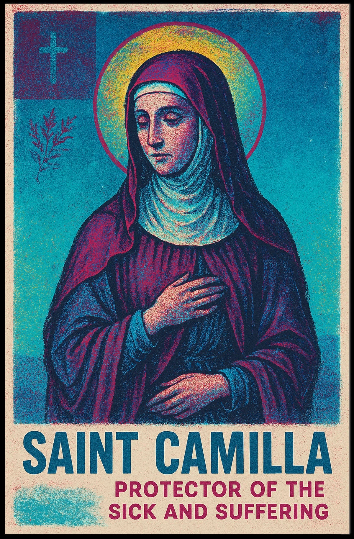 Saint Camilla Protector of the Sick and Suffering Poster