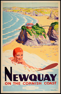Newquay On The Cornish Coast Poster