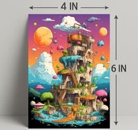 Fantasy Tower In A Dreamscape Poster PosterGoat