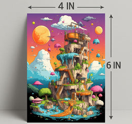 Fantasy Tower In A Dreamscape Poster PosterGoat