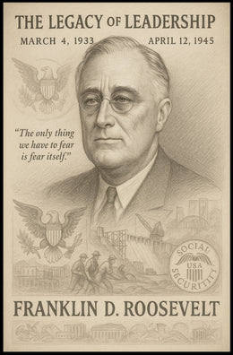 Franklin D. Roosevelt Legacy of Leadership Poster PosterGoat