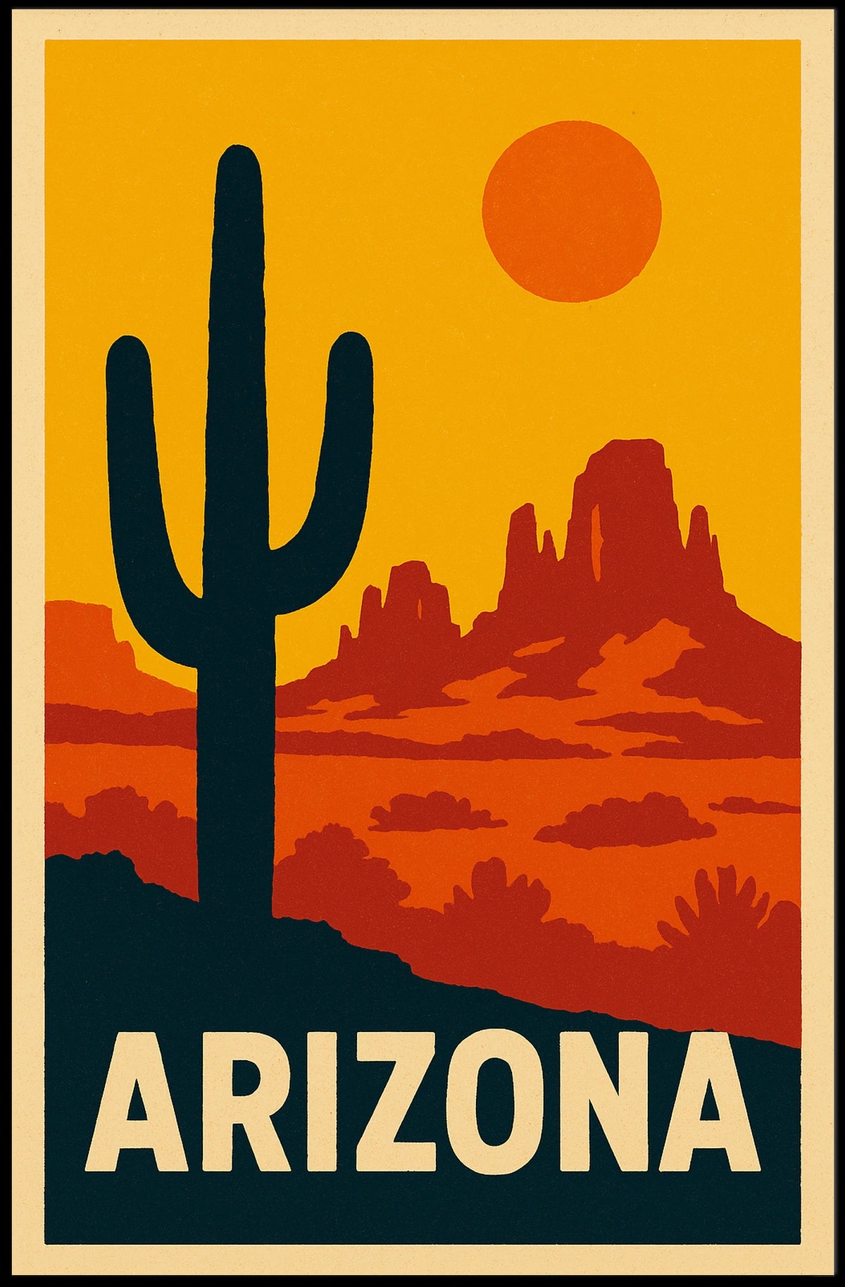 Arizona Desert Landscape Poster