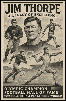 Jim Thorpe Legendary Athlete Poster
