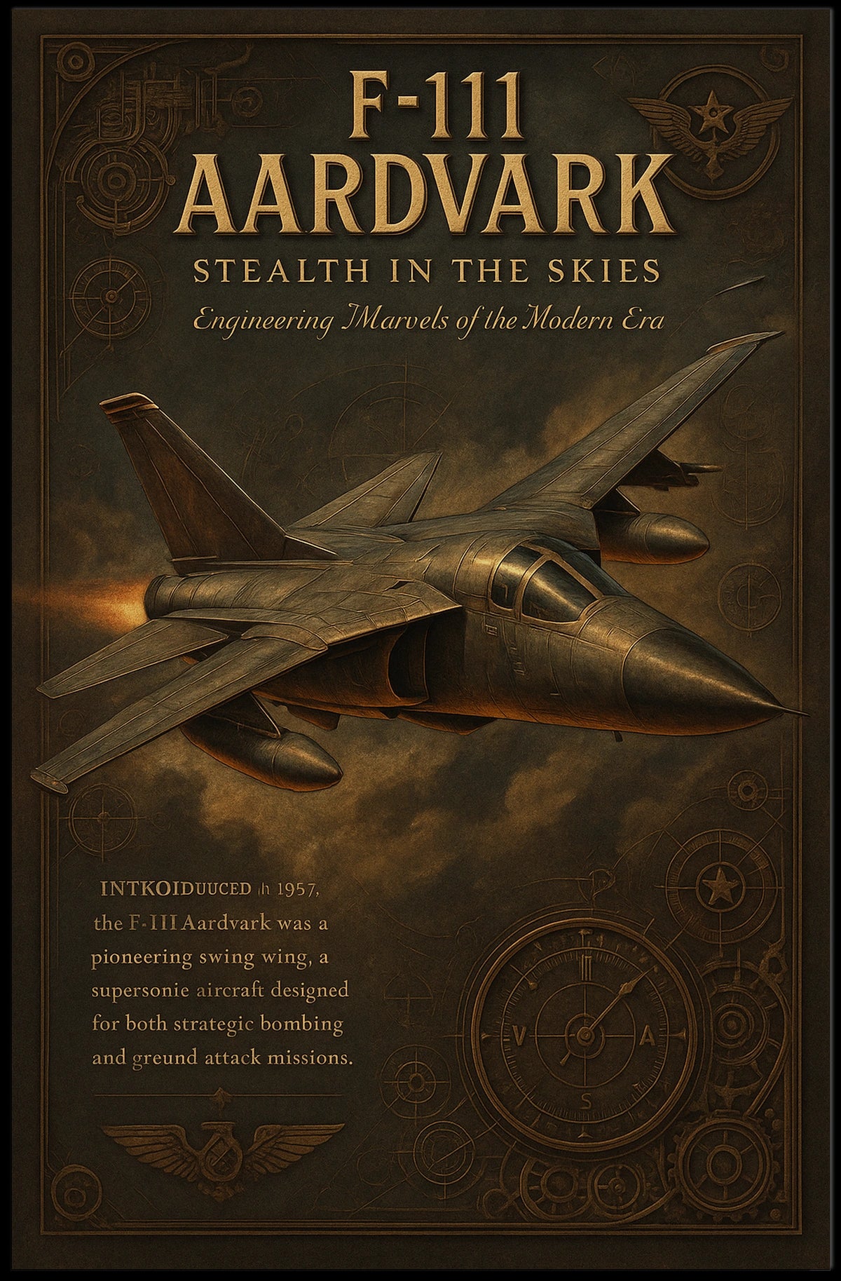 F-111 Aardvark Stealth In The Skies Poster