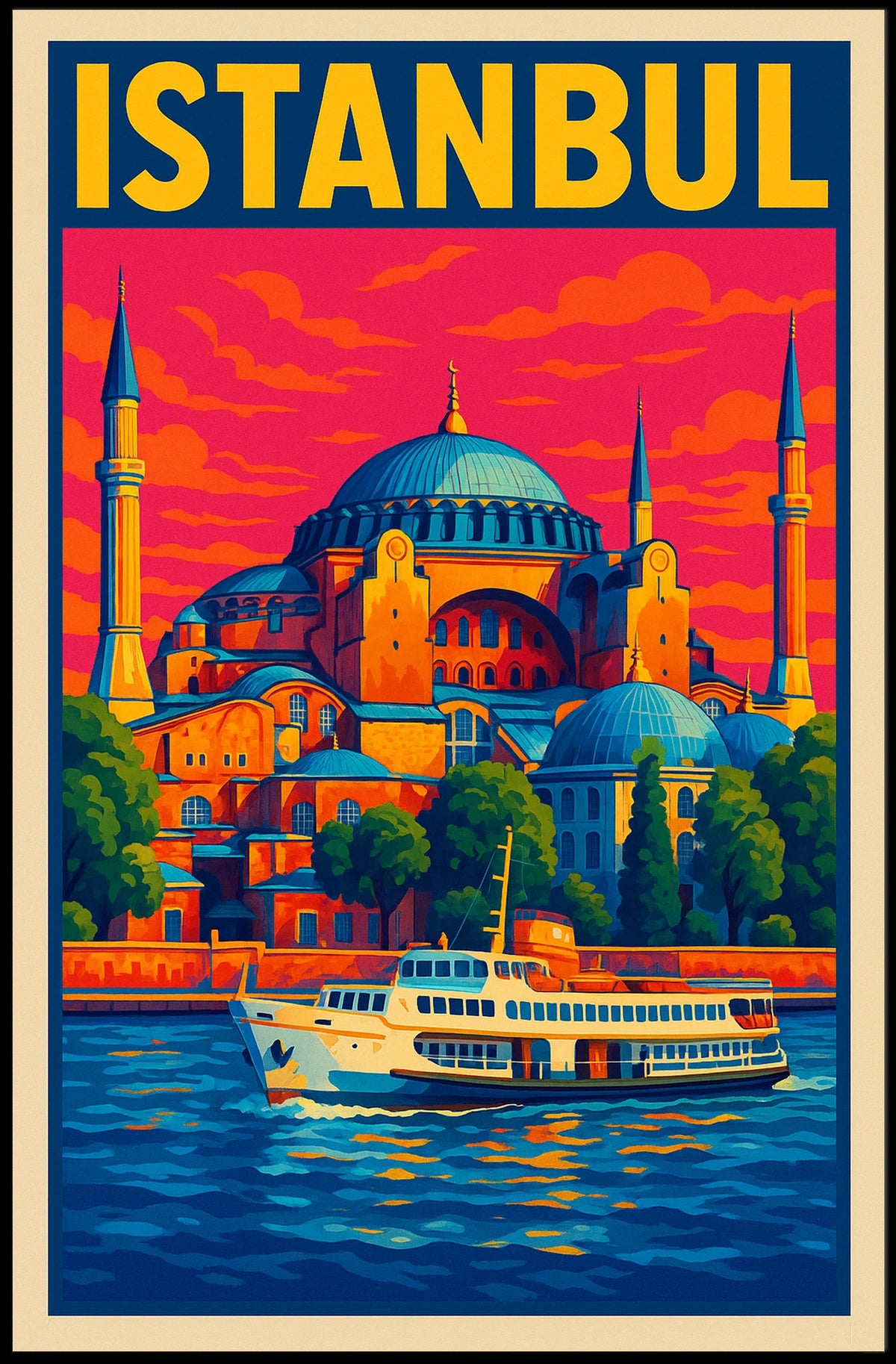 Istanbul A Vibrant Cityscape Poster